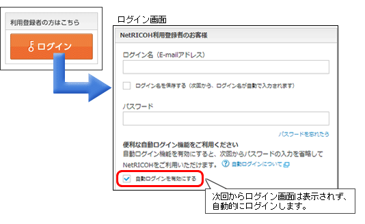 自動ログインの設定方法